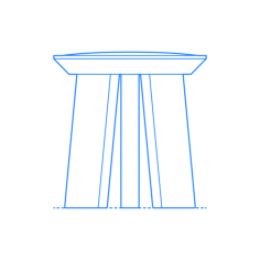 Furniture Stools Mimi Stool Digital Sketch Svg Design, Free Vectors File